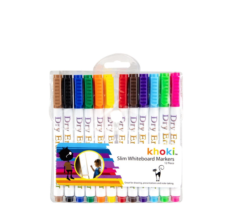Slim Whiteboard Markers 12 Piece