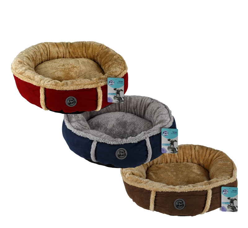 Pet bed fleece round 50cm furry centre