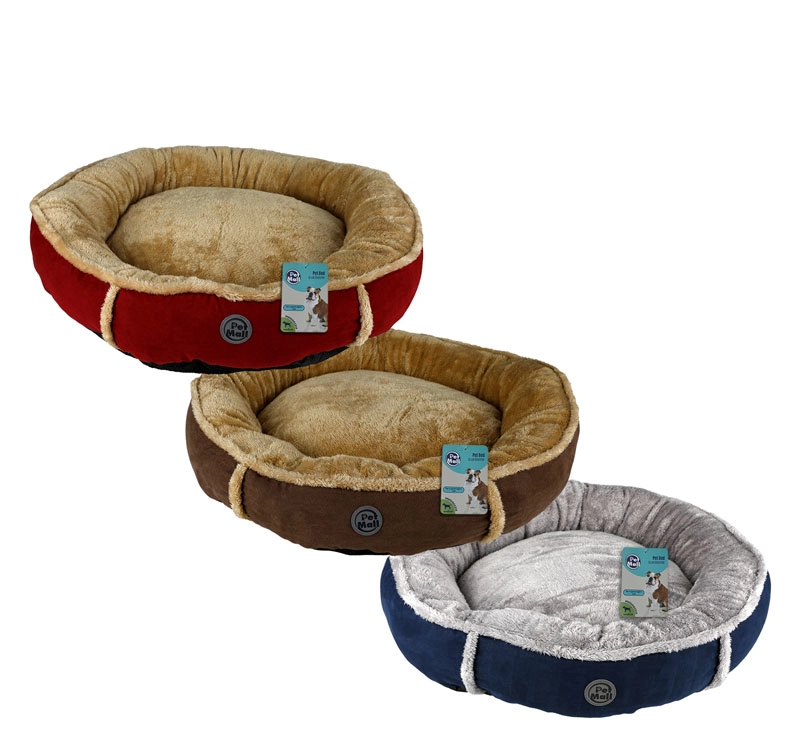 Pet bed fleece round 60cm furry centre
