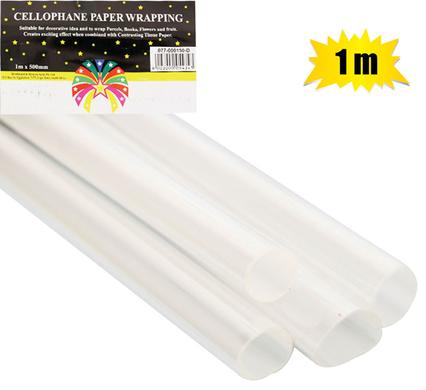 Gift-wrap cellophane clear 500 mmx1m