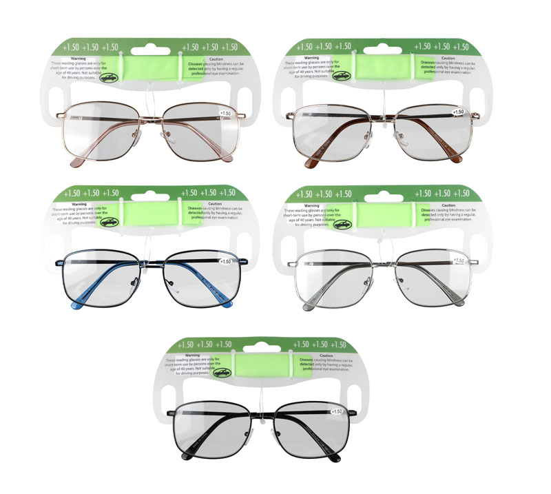 Reading Glass Metal +1.5