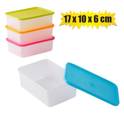 Lunch box 17x10x6cm asstd-colo urs