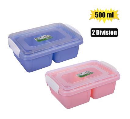 Lunch box 2-division 550ml cli p lock