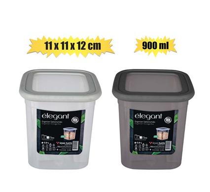 Cannister elegant 900ml 11x11x 12cm