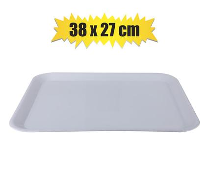 Melamine white tray rect 38x27 cm