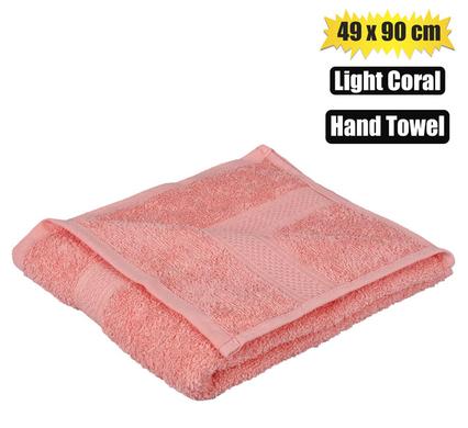 Hand towel 49x90cm light coral