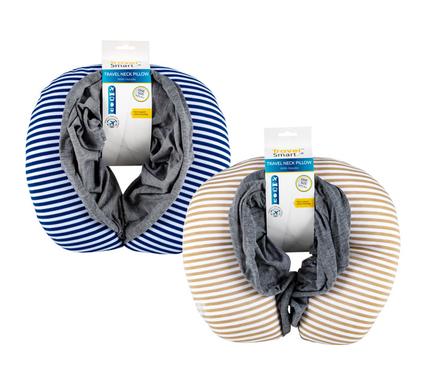 Travellers Neck Pillow with hood, Foam Filled