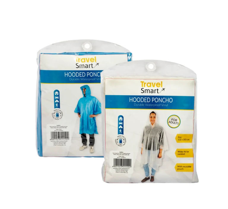 Raincoat Poncho With Hood 132 x 203cm