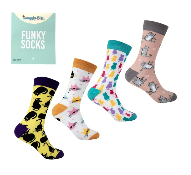 Socks Unisex Cat Designs - One Size Fits All