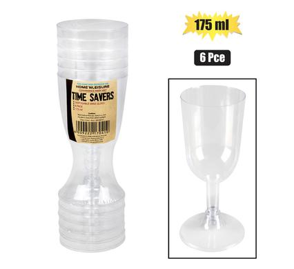 Picnic disposable wine glass 1 75ml 6pc