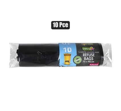 Refuse bag 10pc black 750x950m m