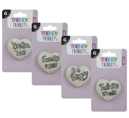 Trendy Trinkets Inspirational Heart Magnet Assorted