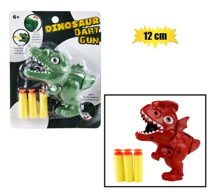 Gun dinosaur w/foam darts 12cm