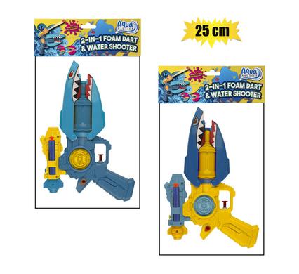 Gun foam dart 25cm 2 in 1 bull et/water