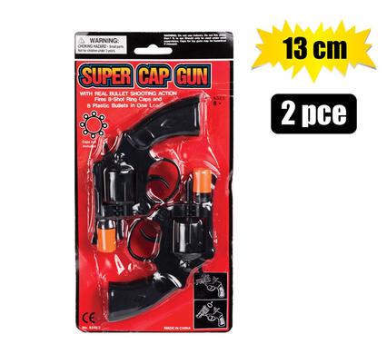 Gun hand cap 8 shot 2pc set 13 cm