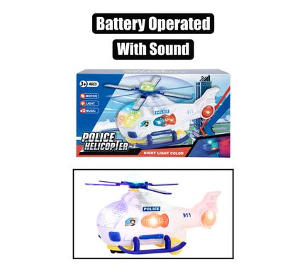 Battery operated helicopter po lice 20cm