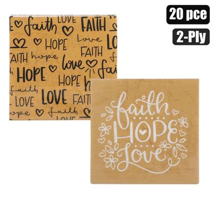 Serviettes 2ply 33cm 20pc kraf t/h/l