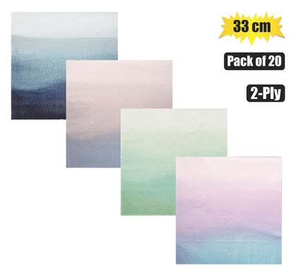 Serviettes 2ply 33cm 20pc ombr e