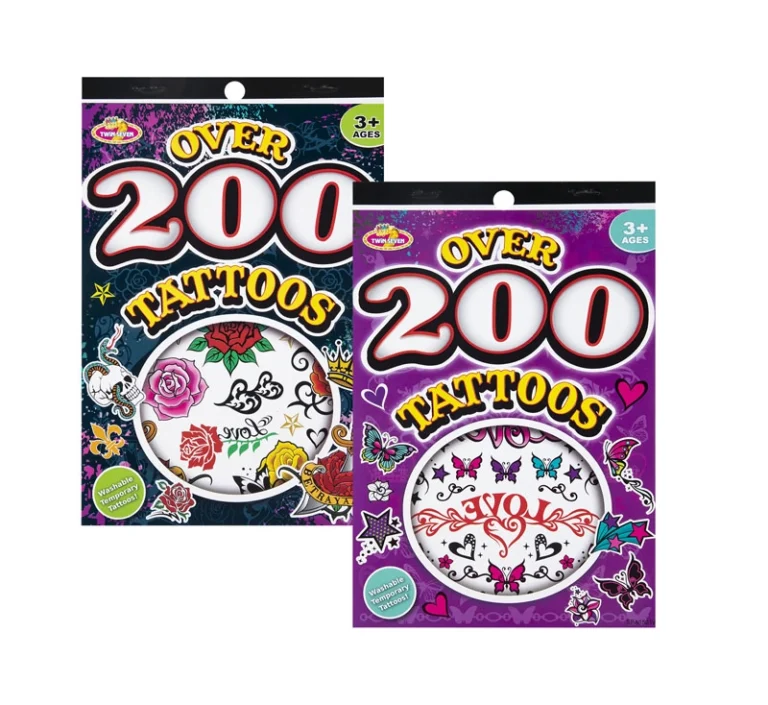Sticker Temporary Tattoo Book 200 Piece