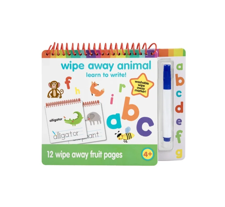 Educational Book Dry Wipe Animals