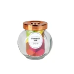 Glass Storage Jar with Copper Lid 8x8cm - 210ml