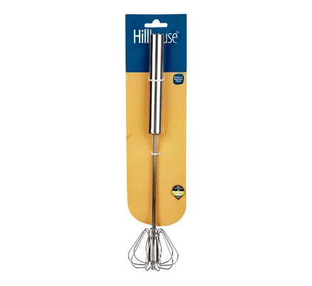 Hillhouse Rotary Push Whisk 30cm Stainless Steel