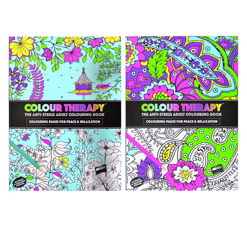 Colouring Therapy 64 Page 28x21cm
