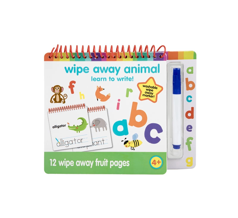Educational Book Dry Wipe Animals